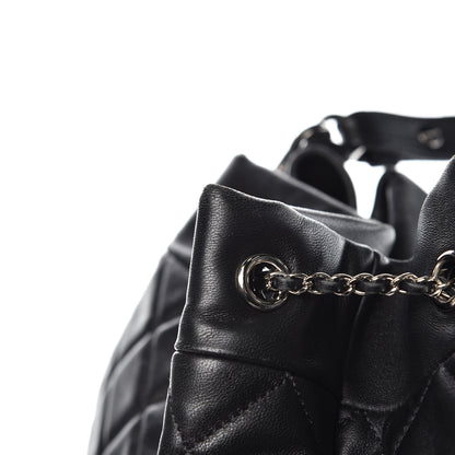Chanel Lambskin Quilted CC Chain Bucket Bag Black 14 of 14