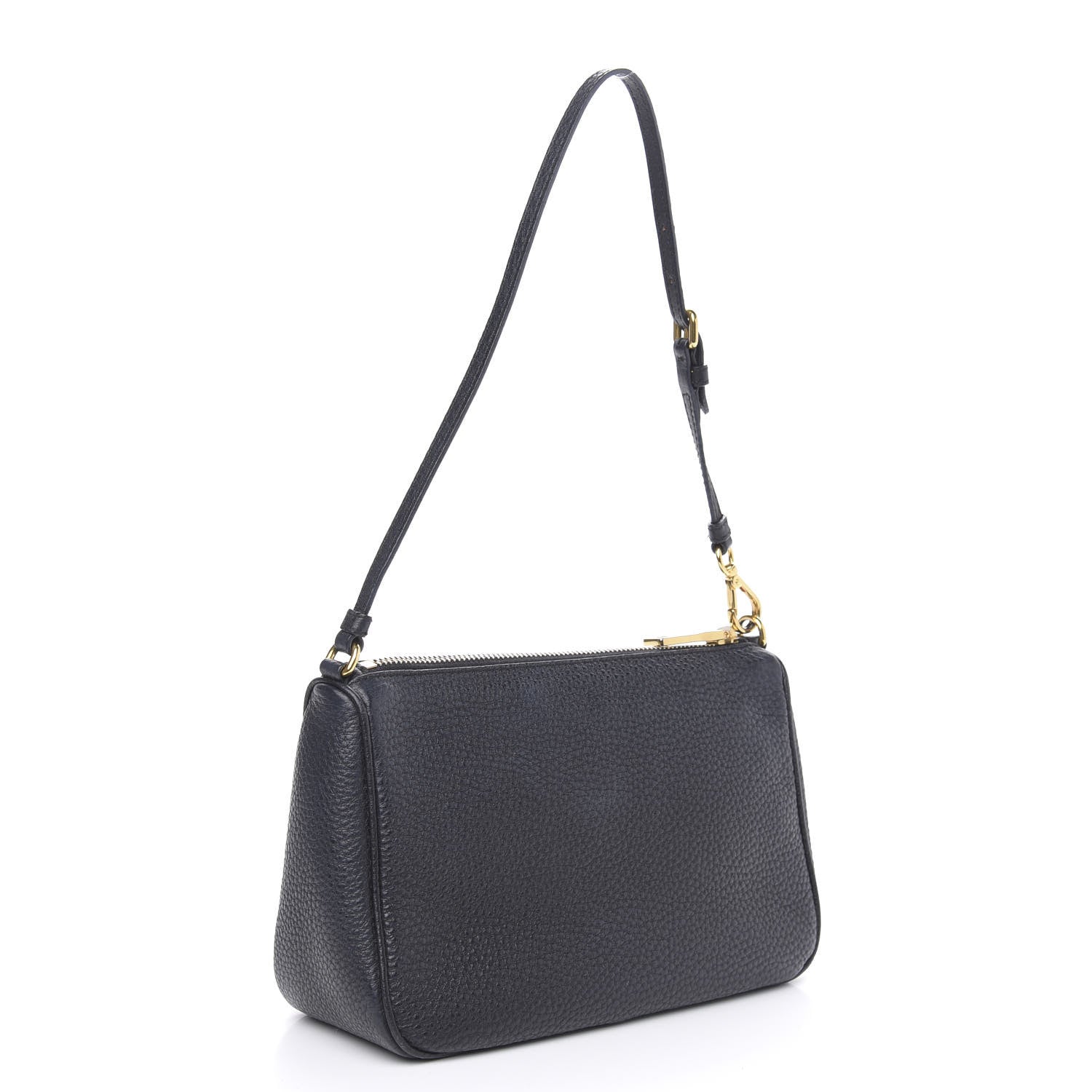 Prada Vitello Daino Pochette Bag Black 3 of 10