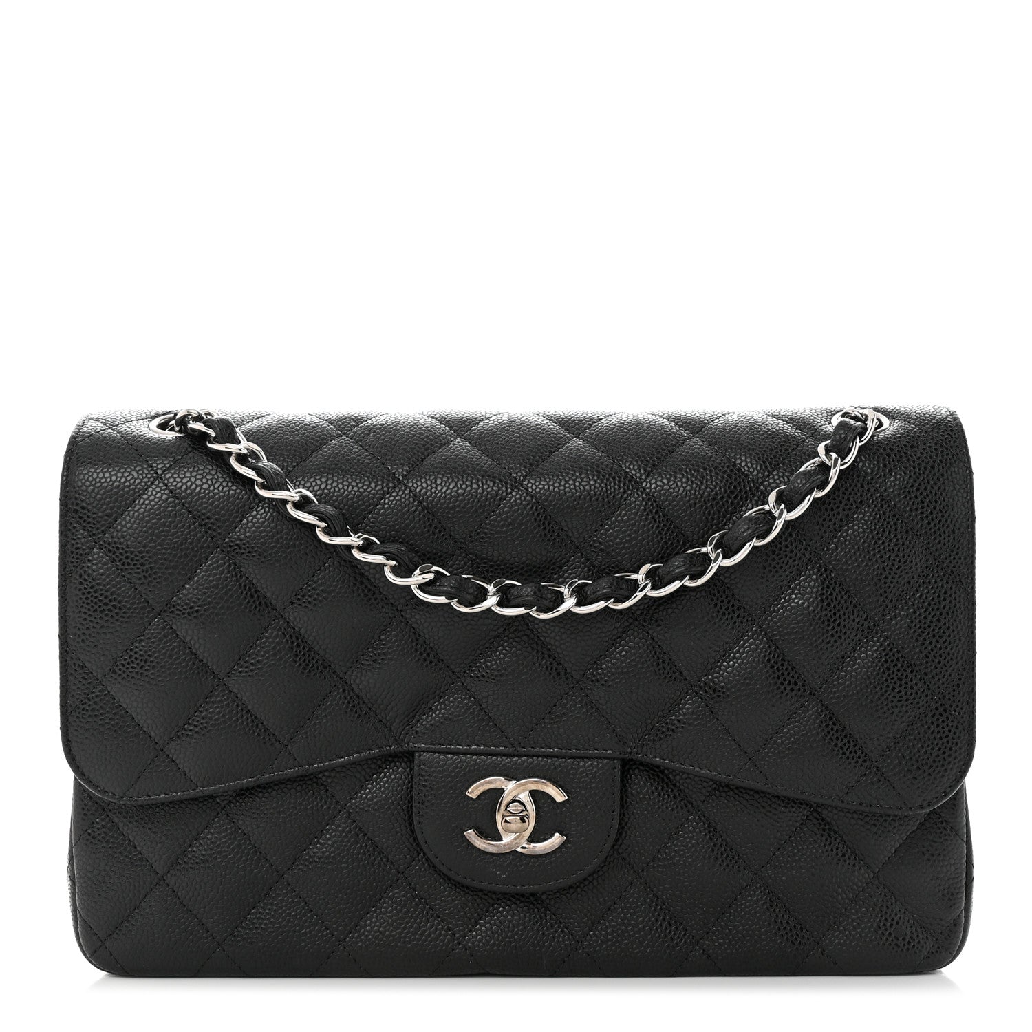 Chanel Caviar Quilted Jumbo Double Flap Black 1 of 11