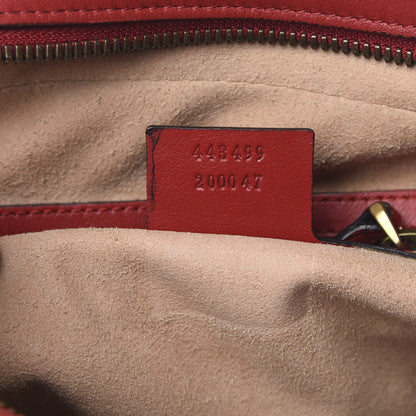Gucci Calfskin Matelasse Medium GG Marmont Chain Shoulder Bag Hibiscus Red 7 of 19
