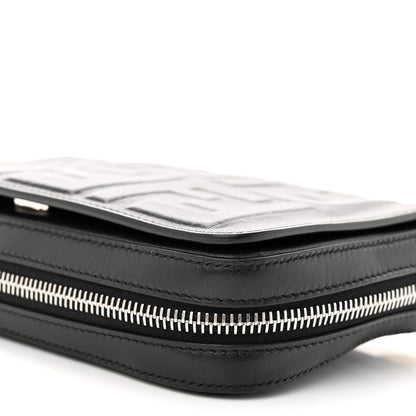 Fendi Nappa FF 1974 Embossed Mini Expandable Flap Bag Black 10 of 11