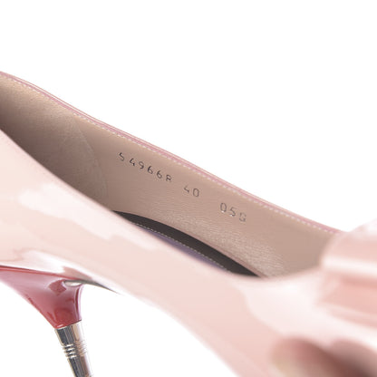 Gucci Patent GG Bow Sadie Spike Mid Heel Pumps 40 Perfect Pink 10 of 11