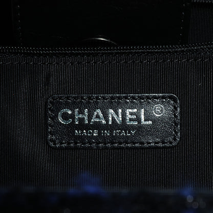 Chanel Calfskin Tweed Large Secrets Tote Black 8 of 9