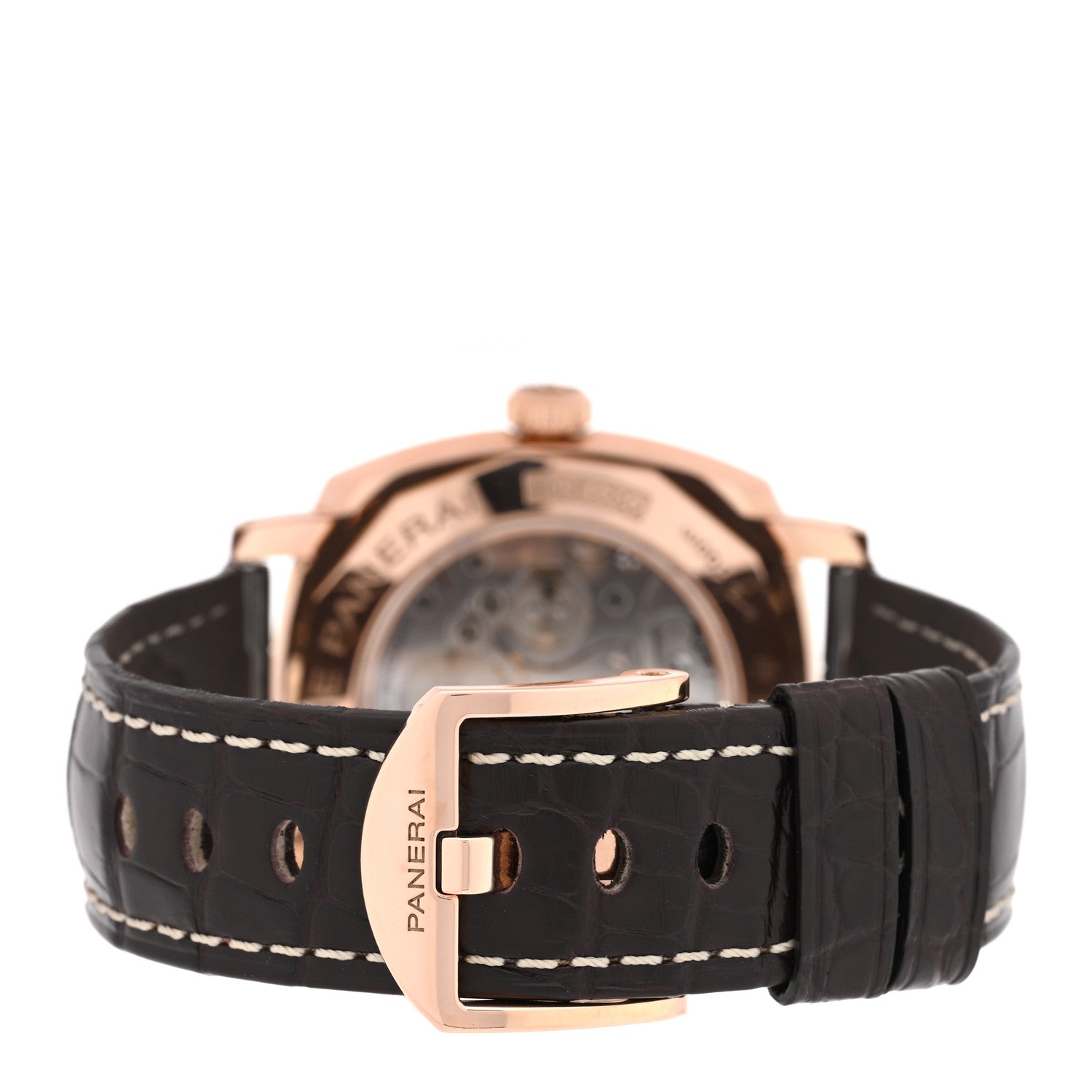 Panerai 18K Rose Gold Alligator 42mm Radiomir 1940 ORO Rosso Manual Winding Watch Brown PAM00513 3 of 5
