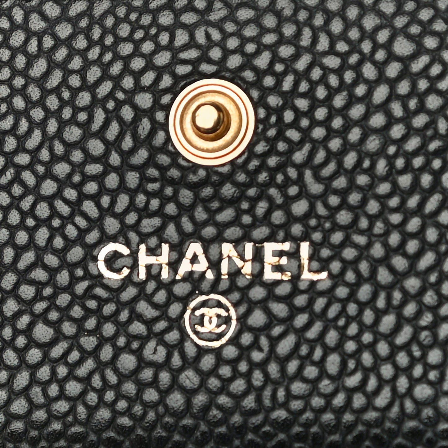 Caviar Quilted Large Gusset Flap Wallet Black