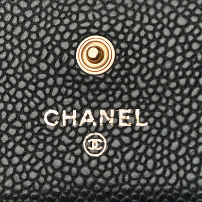 Chanel Caviar Quilted Large Gusset Flap Wallet Black 6 of 14