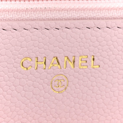 Chanel Caviar Quilted Tiny CC Wallet On Chain WOC Light Pink 6 of 11