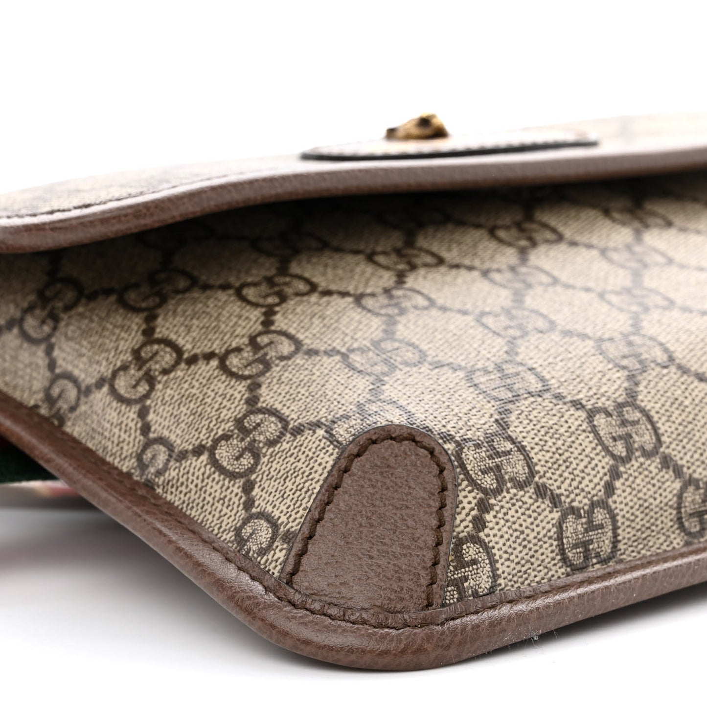 GG Supreme Monogram Neo Vintage Web Belt Bag Brown