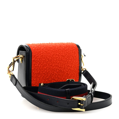 Gucci Casy Wool Azalea Calfskin Mini Horsebit 1955 Shoulder Bag Bitter Sweet Blue 3 of 10