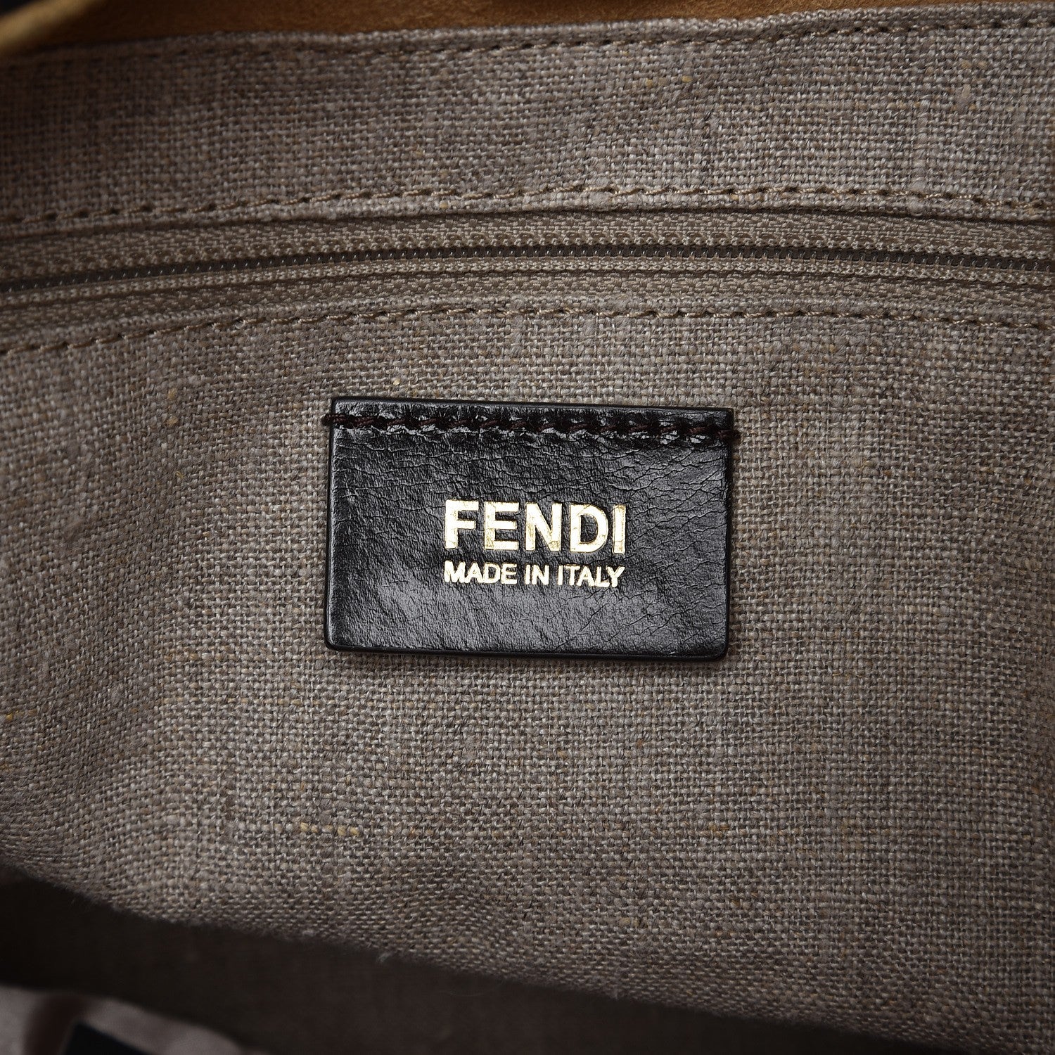 Fendi Pequin Cuoio Vegetale Large Hobo Tobacco Rosso Black 7 of 8
