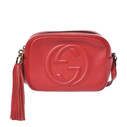 Gucci Pebbled Calfskin Small Soho Disco Bag Tabasco Red 1 of 7