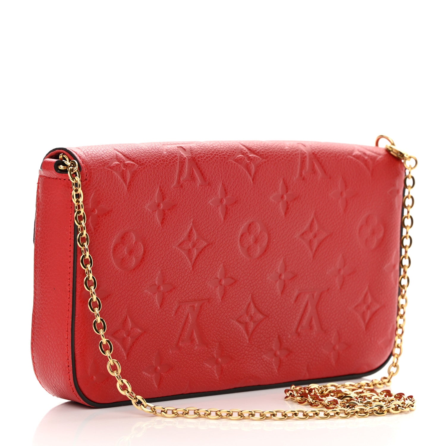 Louis Vuitton Empreinte Pochette Felicie Chain Wallet Scarlet 4 of 15