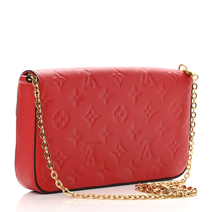Louis Vuitton Empreinte Pochette Felicie Chain Wallet Scarlet 4 of 15