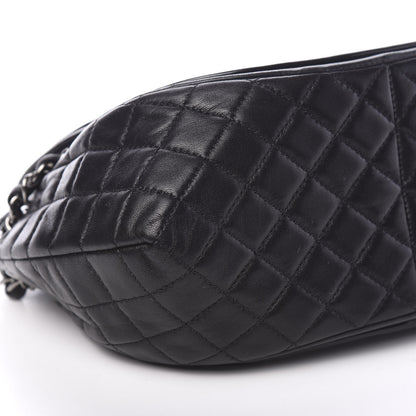 Chanel Lambskin Patent Classic Twist Crescent Flap Bag Black 4 of 9