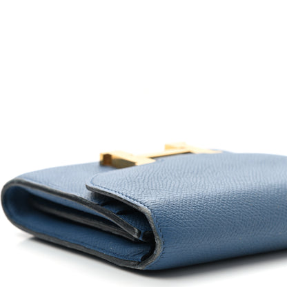 Hermes Epsom Constance Short Wallet Bleu Agate 9 of 13