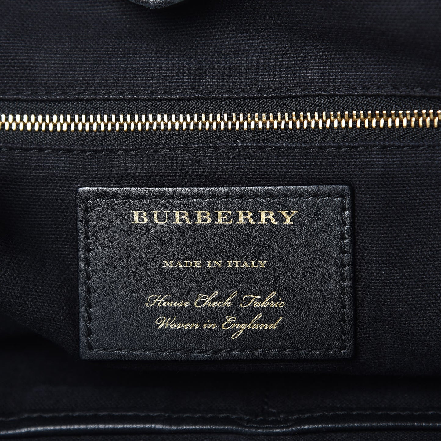 Grainy Calfskin House Check Small Canterbury Black