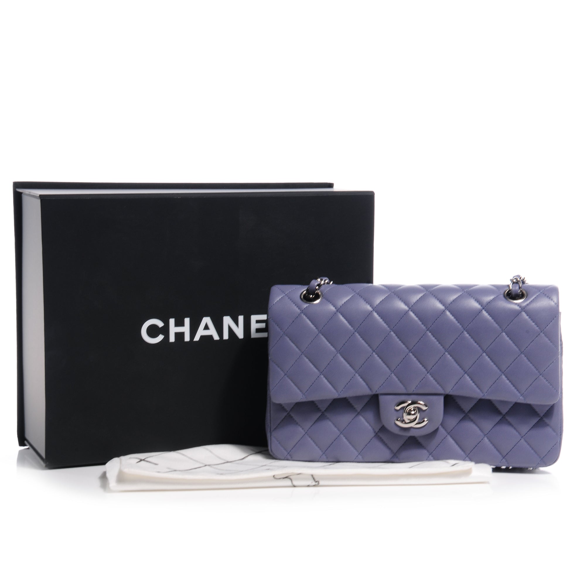 Chanel Lambskin Medium Double Flap Lavender 8 of 8