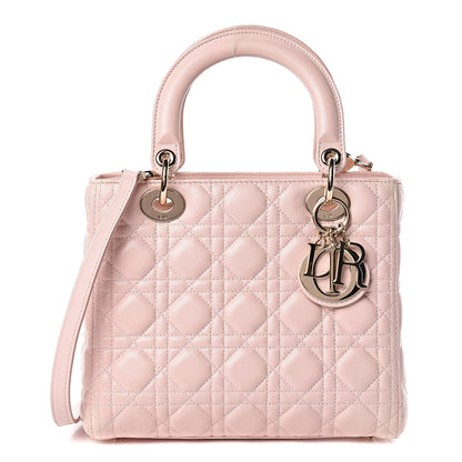 Christian Dior Lambskin Cannage Medium Lady Dior Light Pink 1 of 10