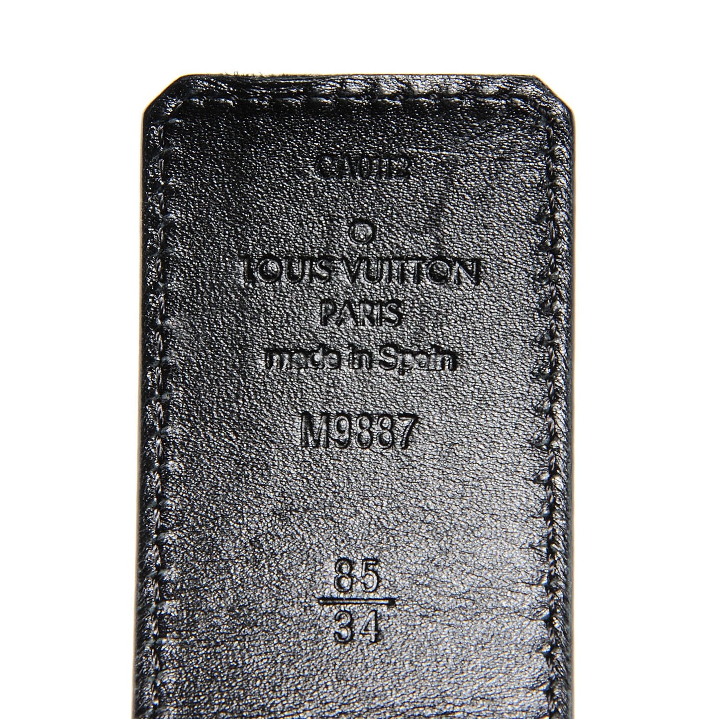 Calfskin LV Initiales Belt Brown