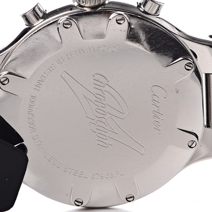 Cartier Stainless Steel Rubber 38mm Must 21 Chronoscaph Quartz Watch Black 7 of 20