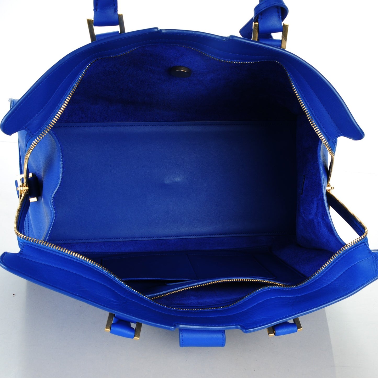Calfskin Medium Classic Y Cabas Blue Majorelle