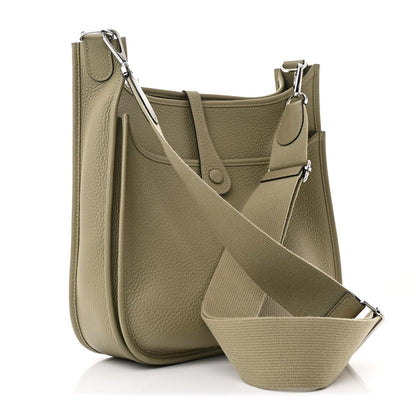 Hermes Taurillon Clemence EVELYNE III PM Sauge 3 of 11