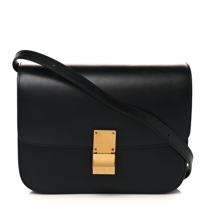 Celine Box Calfskin Medium Classic Box Flap Bag Black 1 of 8