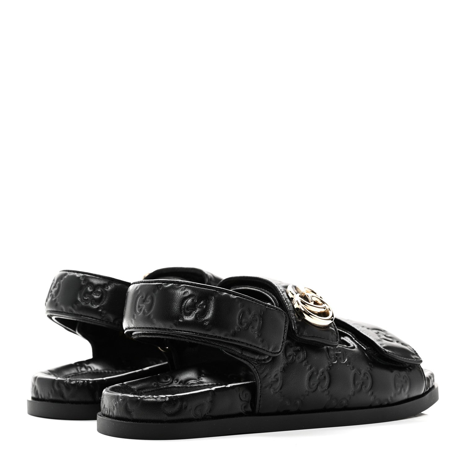 Gucci Guccissima GG Embossed Womens Sandals 35 Black 5 of 10