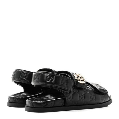 Gucci Guccissima GG Embossed Womens Sandals 35 Black 5 of 10