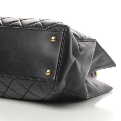 Chanel Calfskin Quilted Large Shopping Tote Black 10 of 20