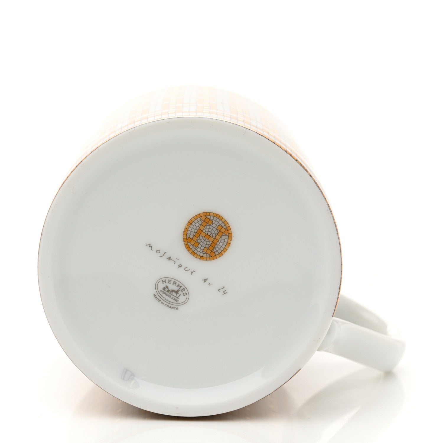 Hermes Porcelain Mosaique au 24 Mug Gold 6 of 8