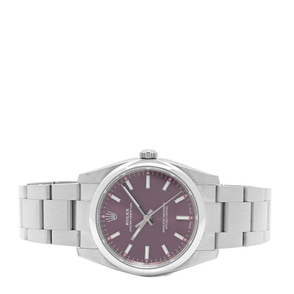 Rolex Stainless Steel 34mm Oyster Perpetual Watch Red Grape 114200 2 of 4
