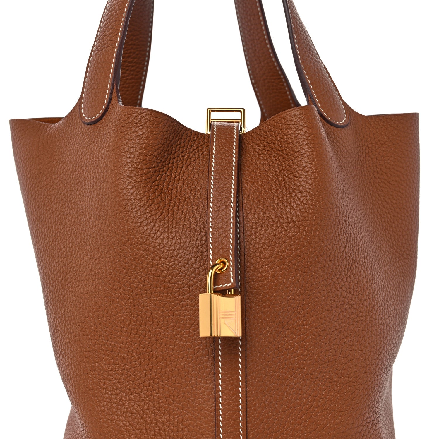 Hermes Taurillon Clemence Picotin Lock 22 MM Gold 8 of 11