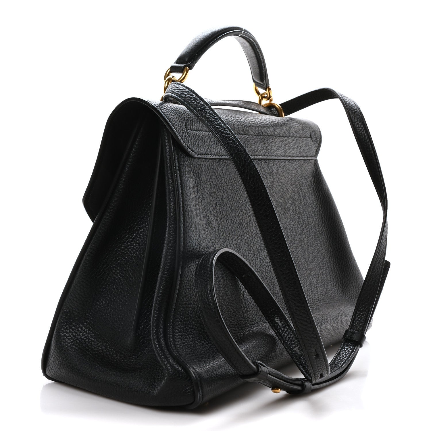 Salvatore Ferragamo Calfskin Medium Margot Top Handle Satchel Black 3 of 10