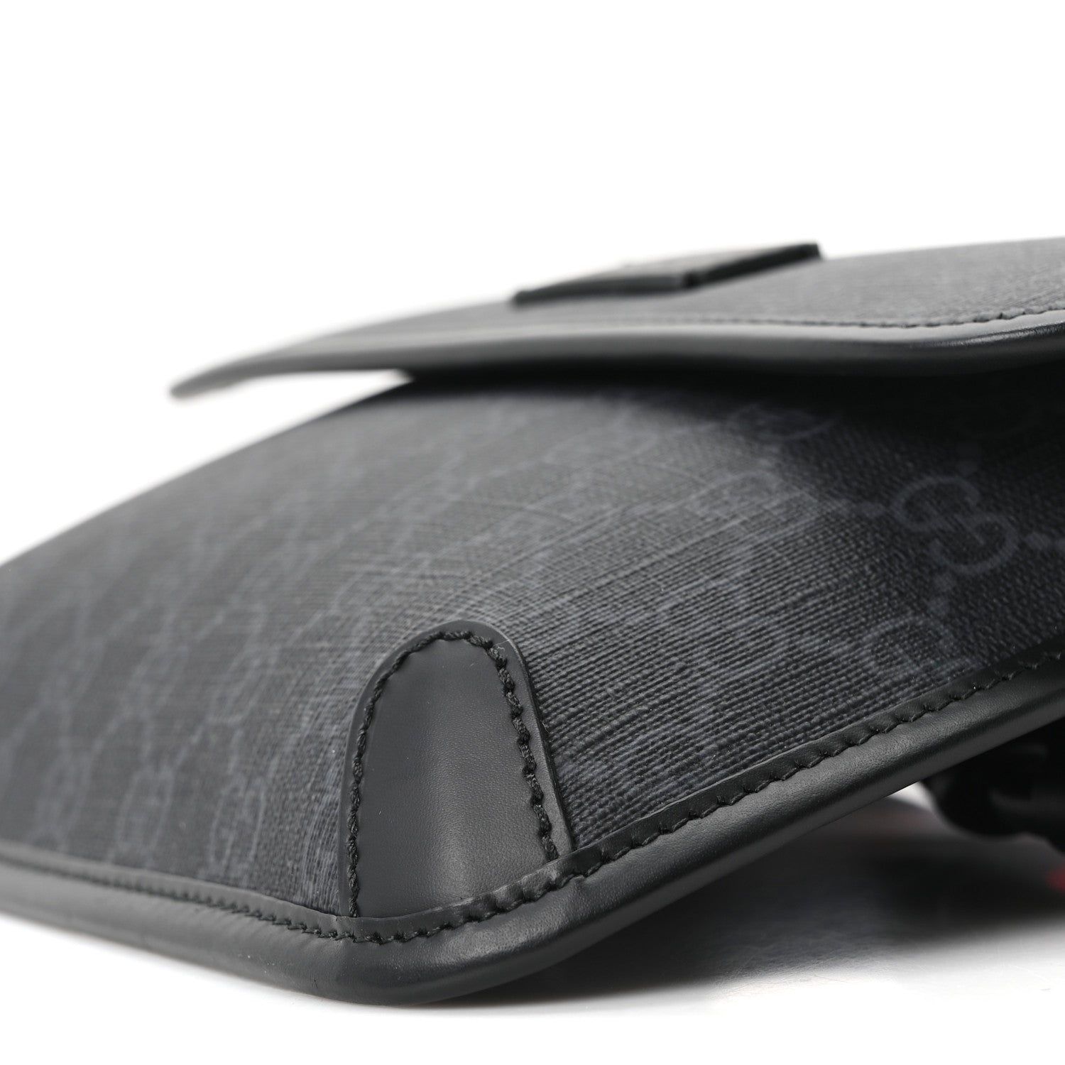 Gucci GG Supreme Monogram Web Slim Belt Bag Black Grey 10 of 10