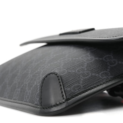 Gucci GG Supreme Monogram Web Slim Belt Bag Black Grey 10 of 10