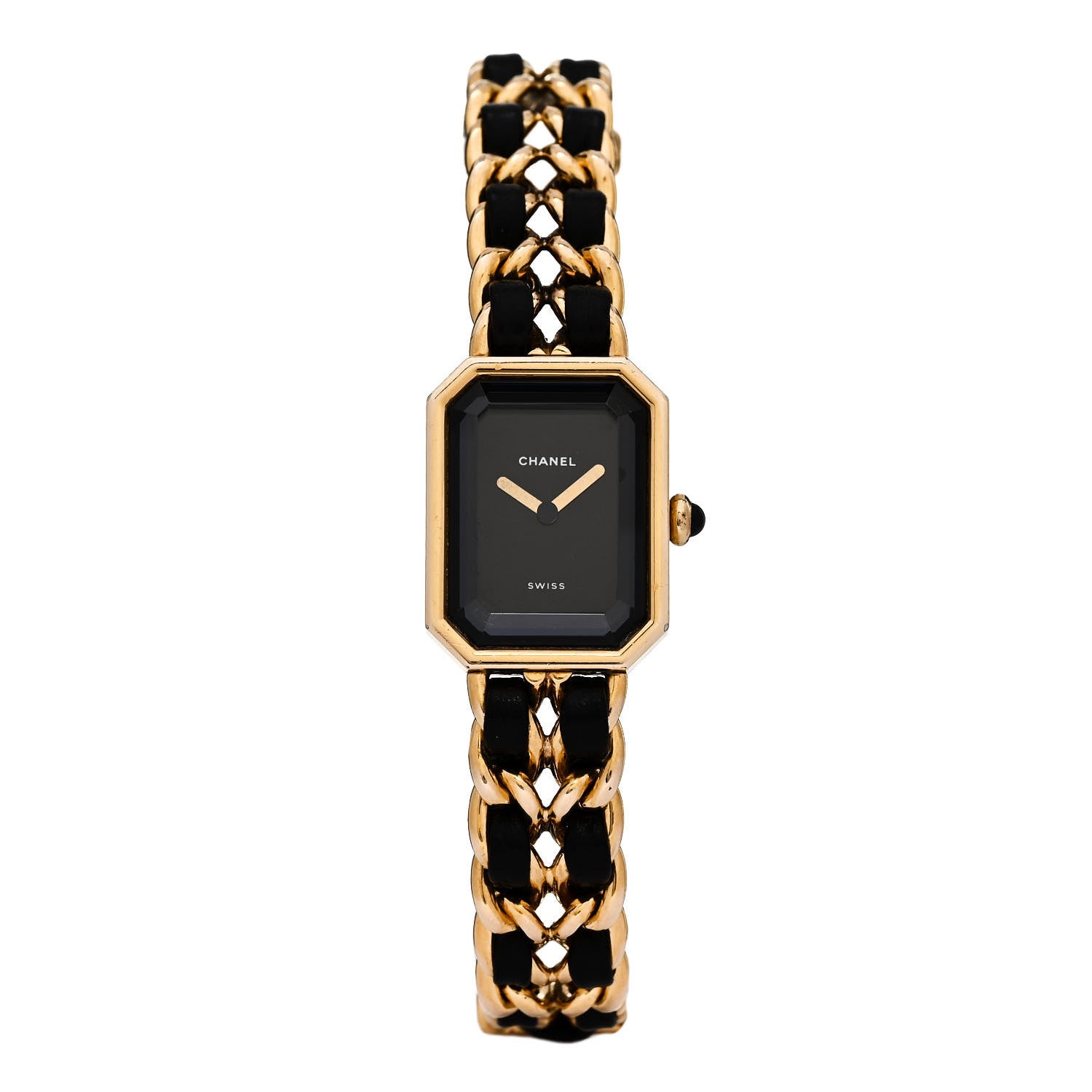 Chanel Stainless Steel Lambskin 20mm Chain Premiere Quartz Watch Gold S 1 of 4