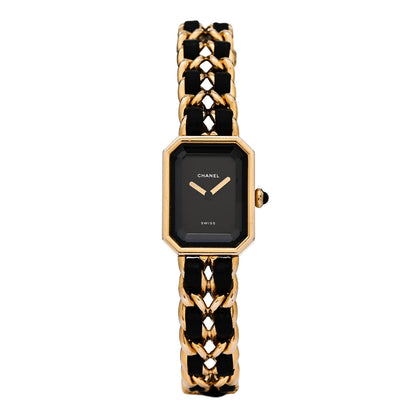 Chanel Stainless Steel Lambskin 20mm Chain Premiere Quartz Watch Gold S 1 of 4