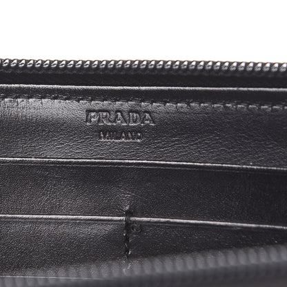 Prada Tessuto Nylon Quilted Zip Around Wallet Black 6 of 10