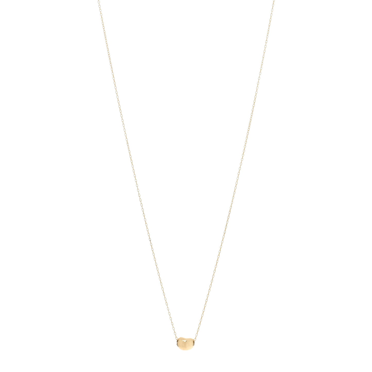 18K Yellow Gold 6.5mm Elsa Peretti Bean Pendant Necklace