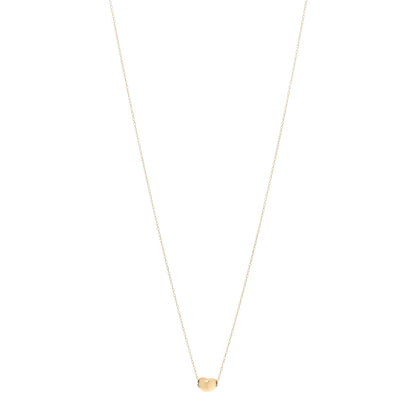 Tiffany 18K Yellow Gold 6.5mm Elsa Peretti Bean Pendant Necklace 1 of 5