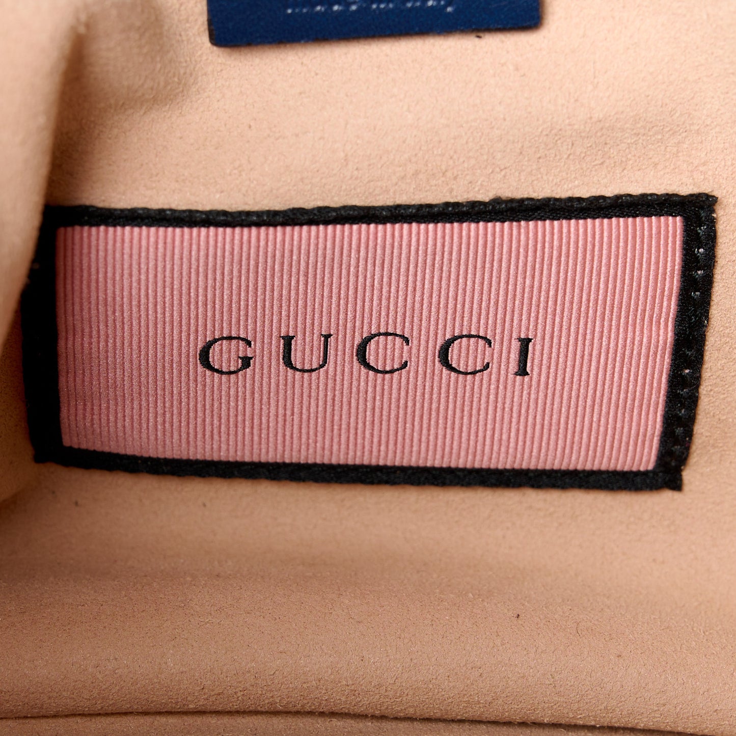 Calfskin Matelasse GucciGhost Medium GG Marmont Chain Shoulder Bag Blue Agata Hibiscus Red