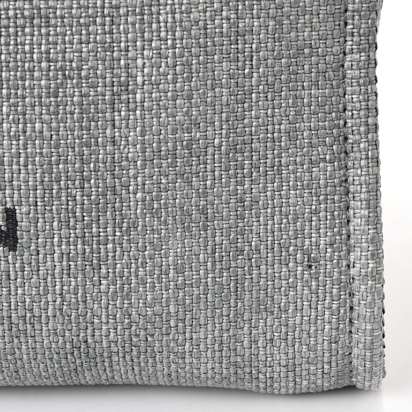 Woven Straw Raffia Large Deauville Tote Grey