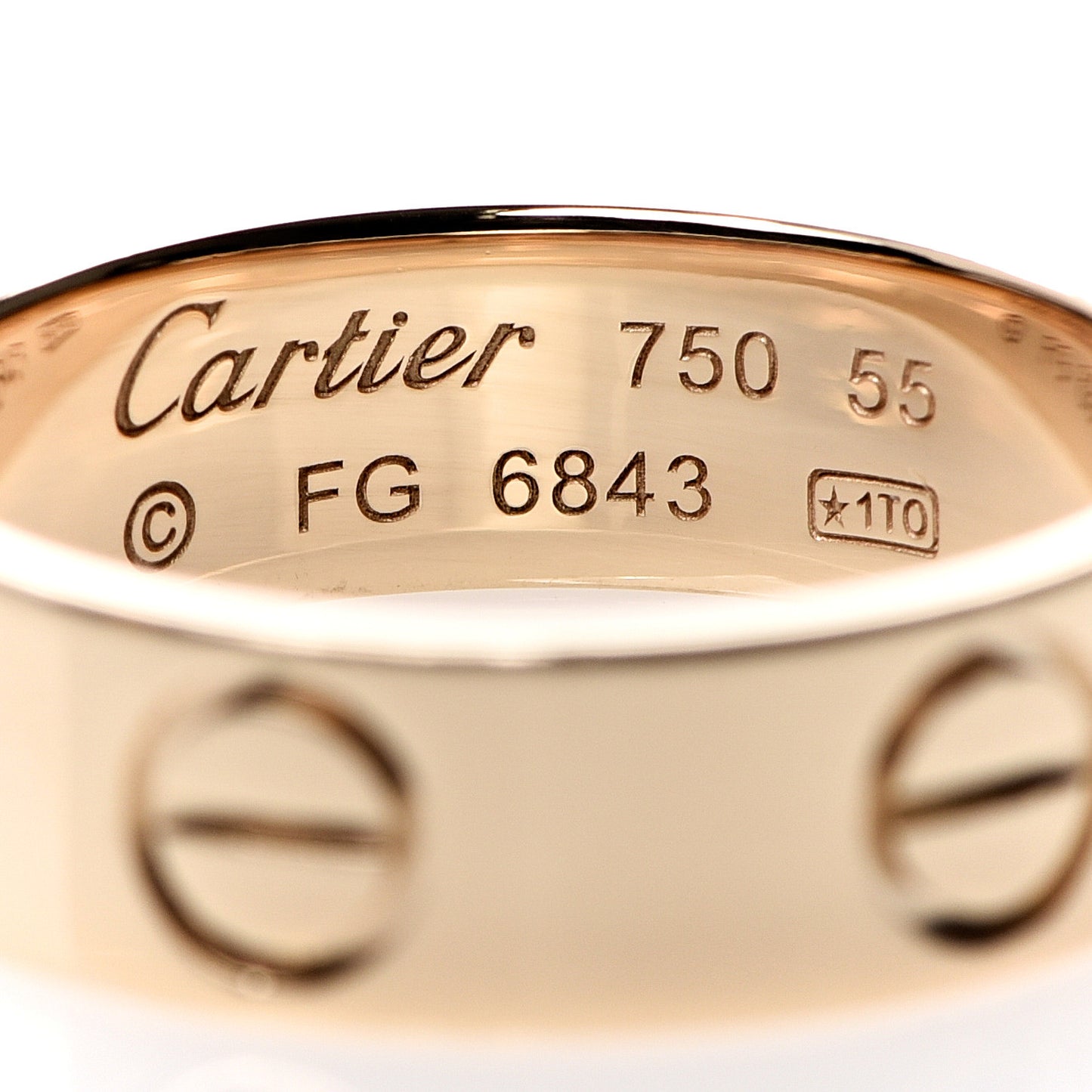 18K Yellow Gold 5.5mm LOVE Ring 55 7.25