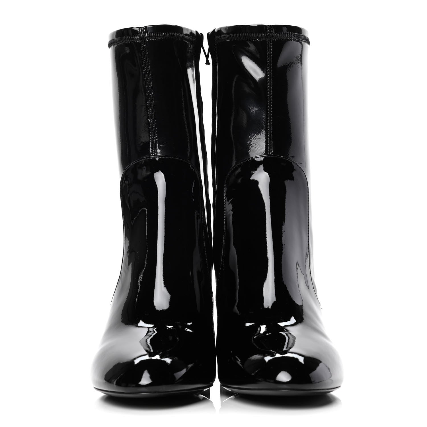 Louis Vuitton Patent Silhouette Ankle Boots 39 Black 2 of 5