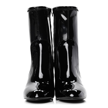 Louis Vuitton Patent Silhouette Ankle Boots 39 Black 2 of 5