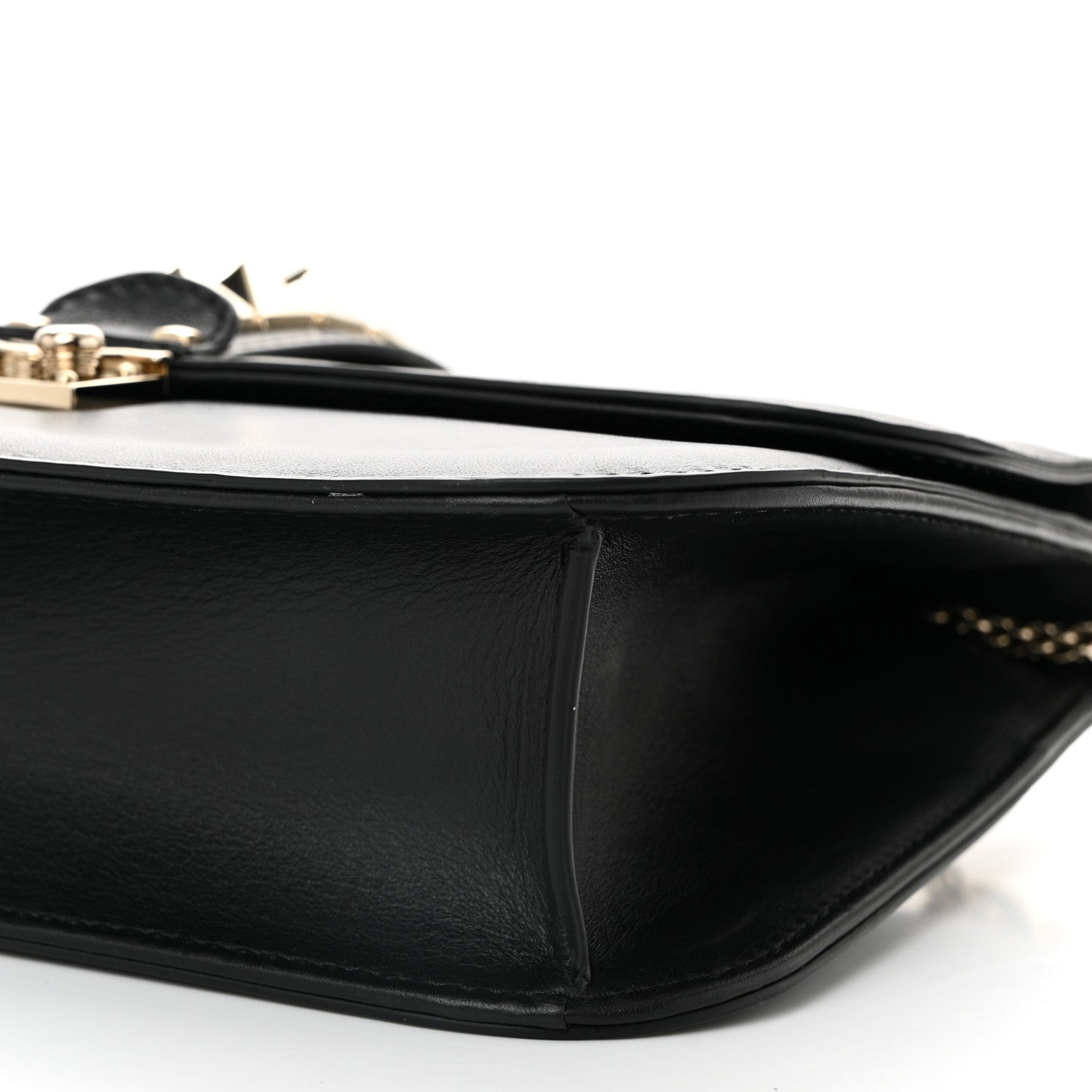Valentino Garavani Vitello Medium Glam Lock Rockstud Flap Black 9 of 10