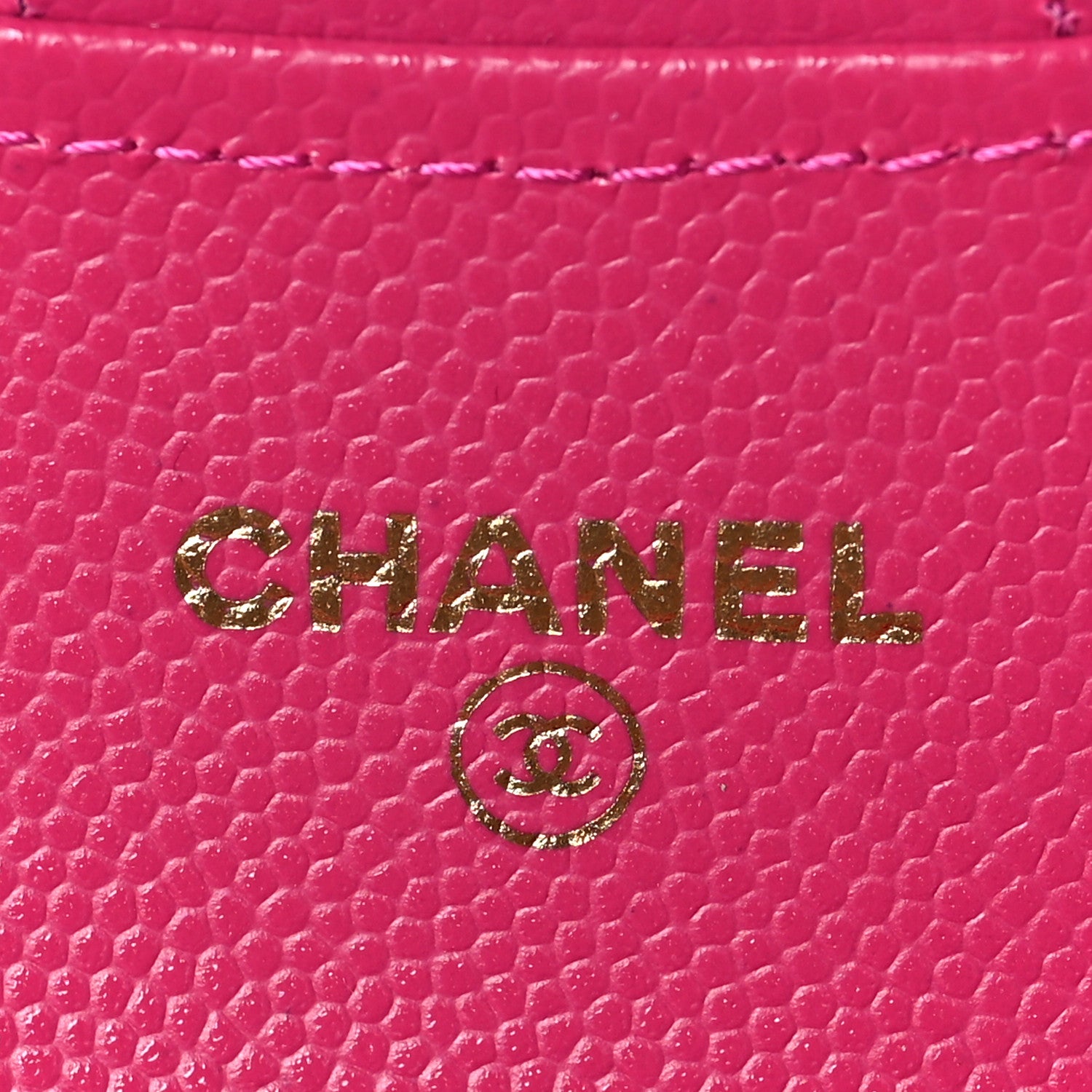 Chanel Caviar Quilted Flap Card Holder Wallet Dark Pink 6 of 9