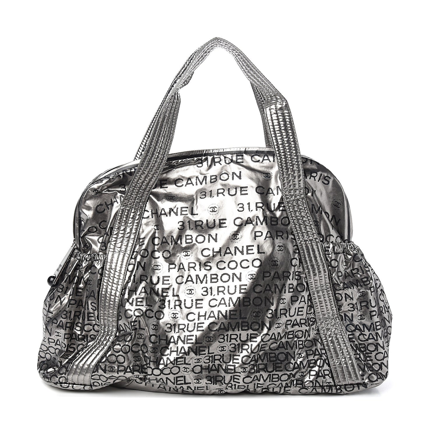 Lacquered Canvas Medium Unlimited Tote Argent Fonce