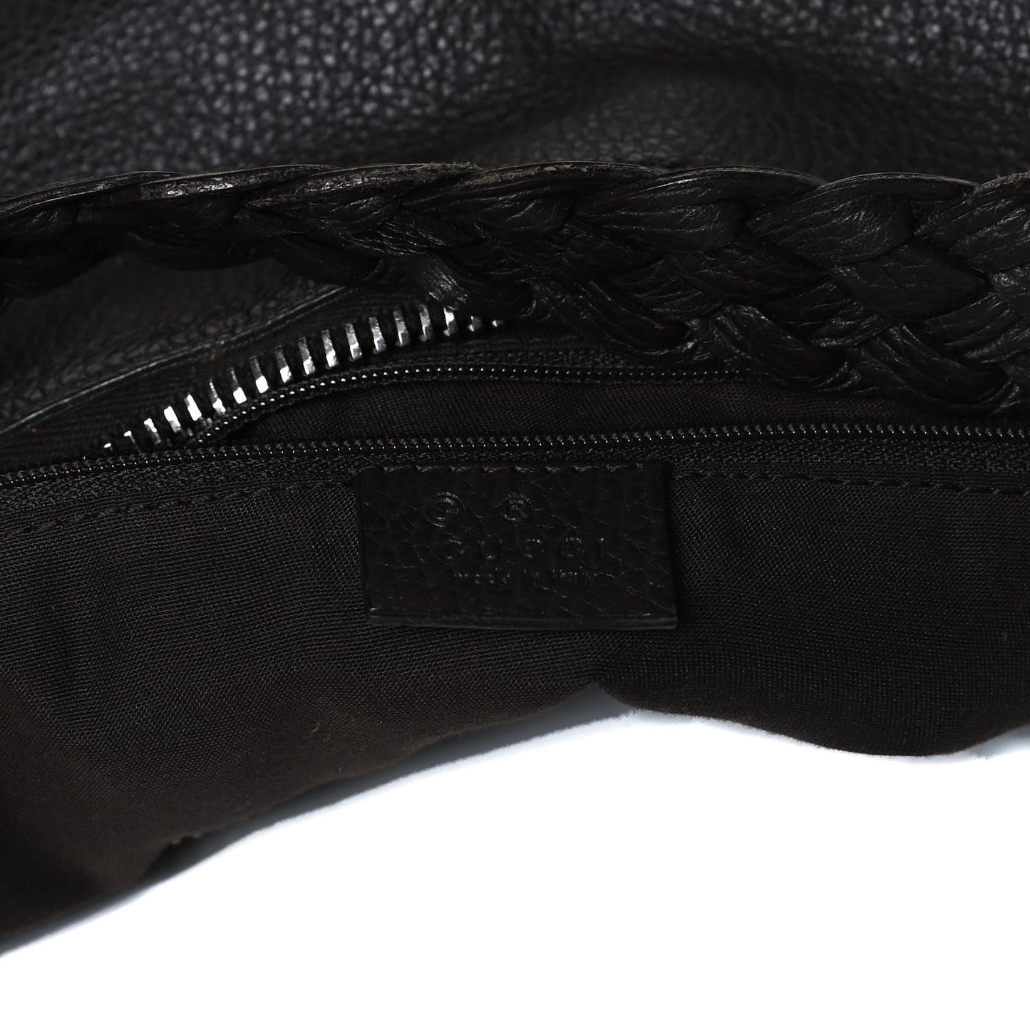 Grained Calfskin Bamboo Bar Hobo Dark Brown